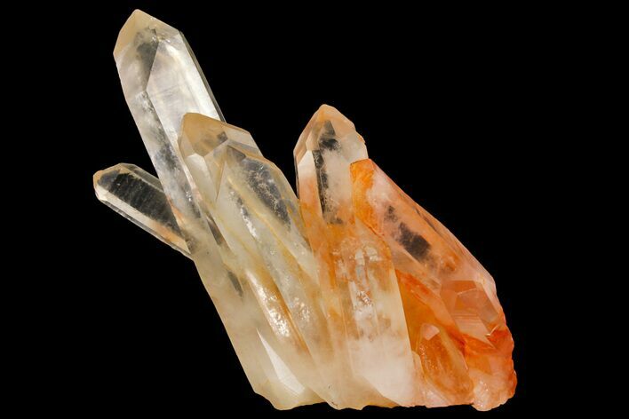 Tangerine Quartz Crystal Cluster - Madagascar #156868